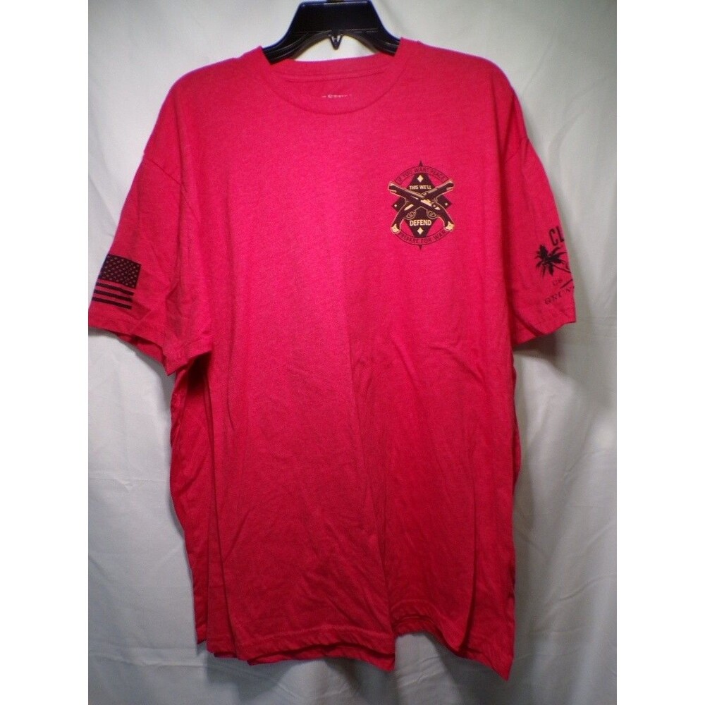 Grunt Style Freedom Is Firepower T Shirt Men's Red 2XL Military Graphic